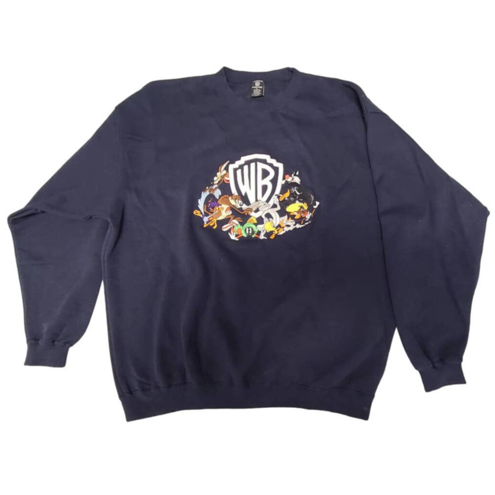 Warner Bros. Studio Store "Looney Tunes" Deluxe Embroidered Sweatshirt Mens: XL